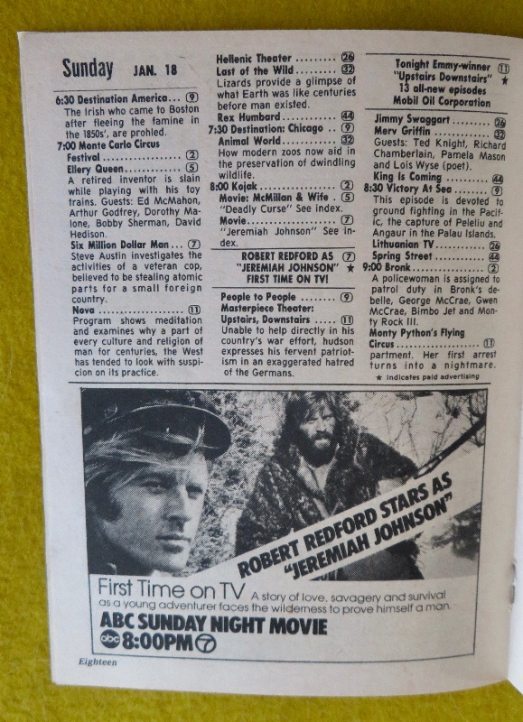 TV News (Chicago Daily News) January 17-24, 1976 Jonathan Winters