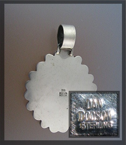 Dan Dodson Turquoise  Sterling Silver Hearts Pendant