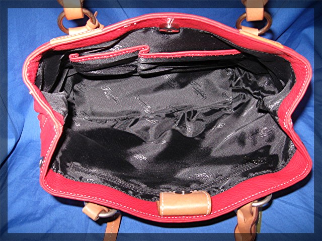 Red Leather FOSSIL handbag, new with tags