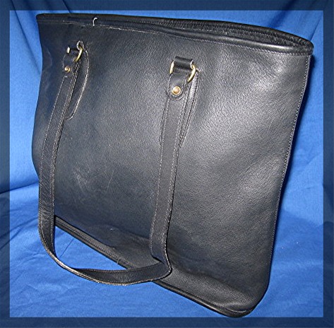 Black  Leather Tote  Bag LAURA U.S.A.