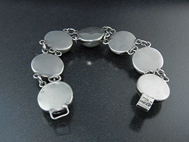 Mexico Sterling Silver Jade Bracelet
