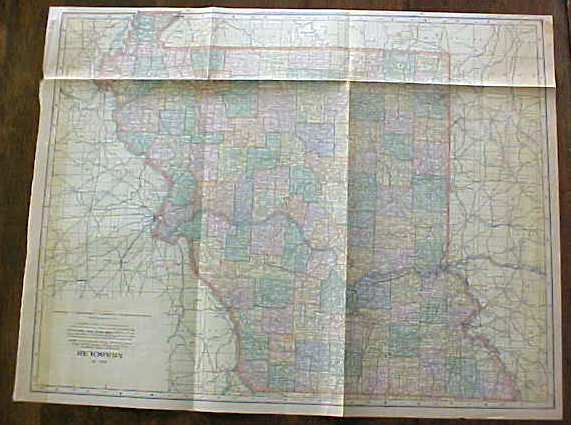 Antique Map Missouri 1901 Large Foldout