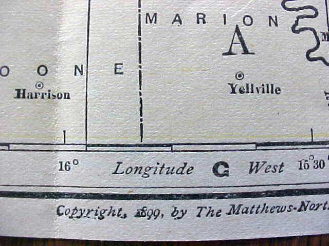 Antique Map Missouri 1901 Large Foldout