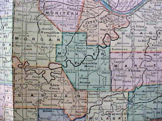Antique Map Missouri 1901 Large Foldout