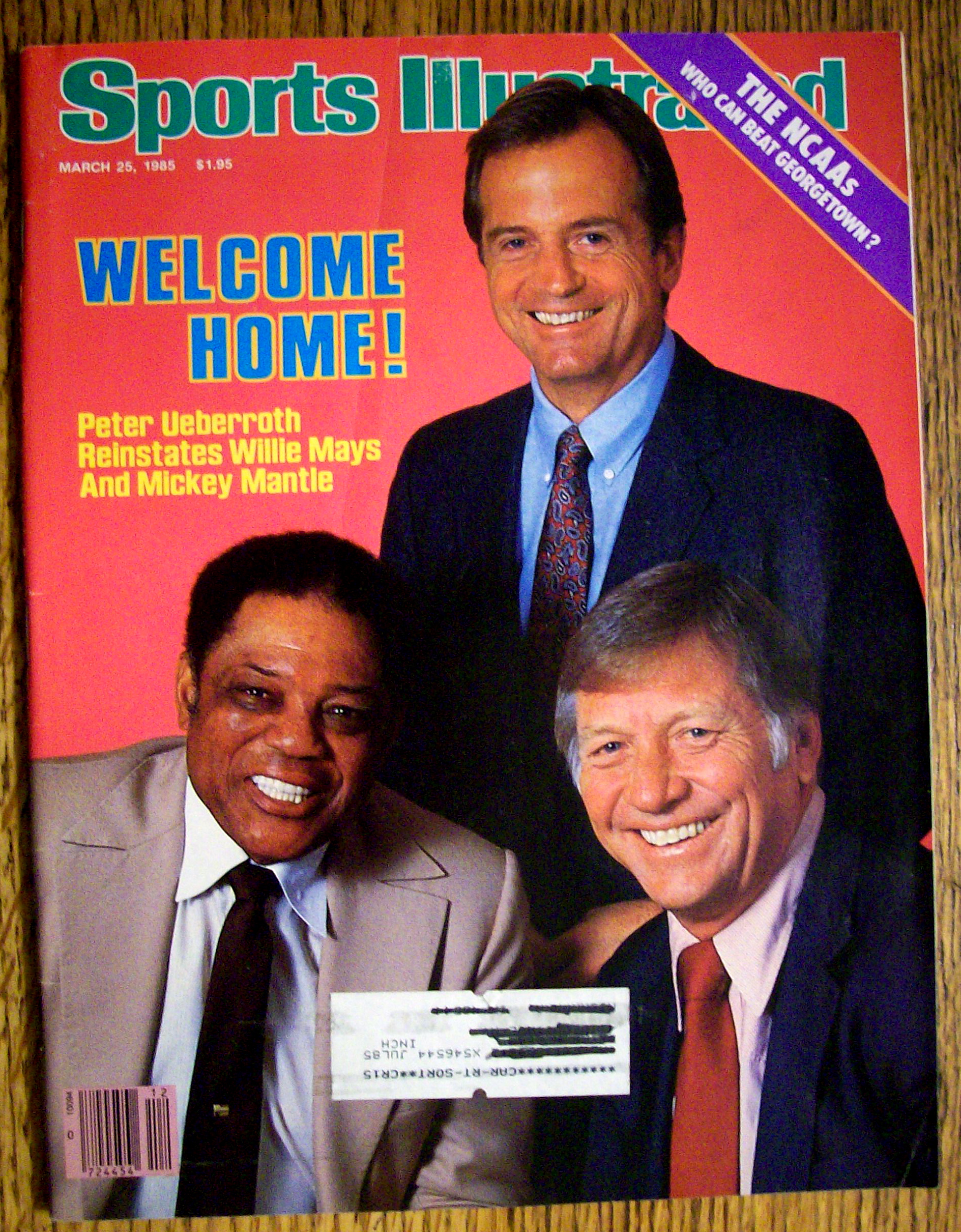 Sports Illustrated Magazine-March 25, 1985-Mays/Mantle