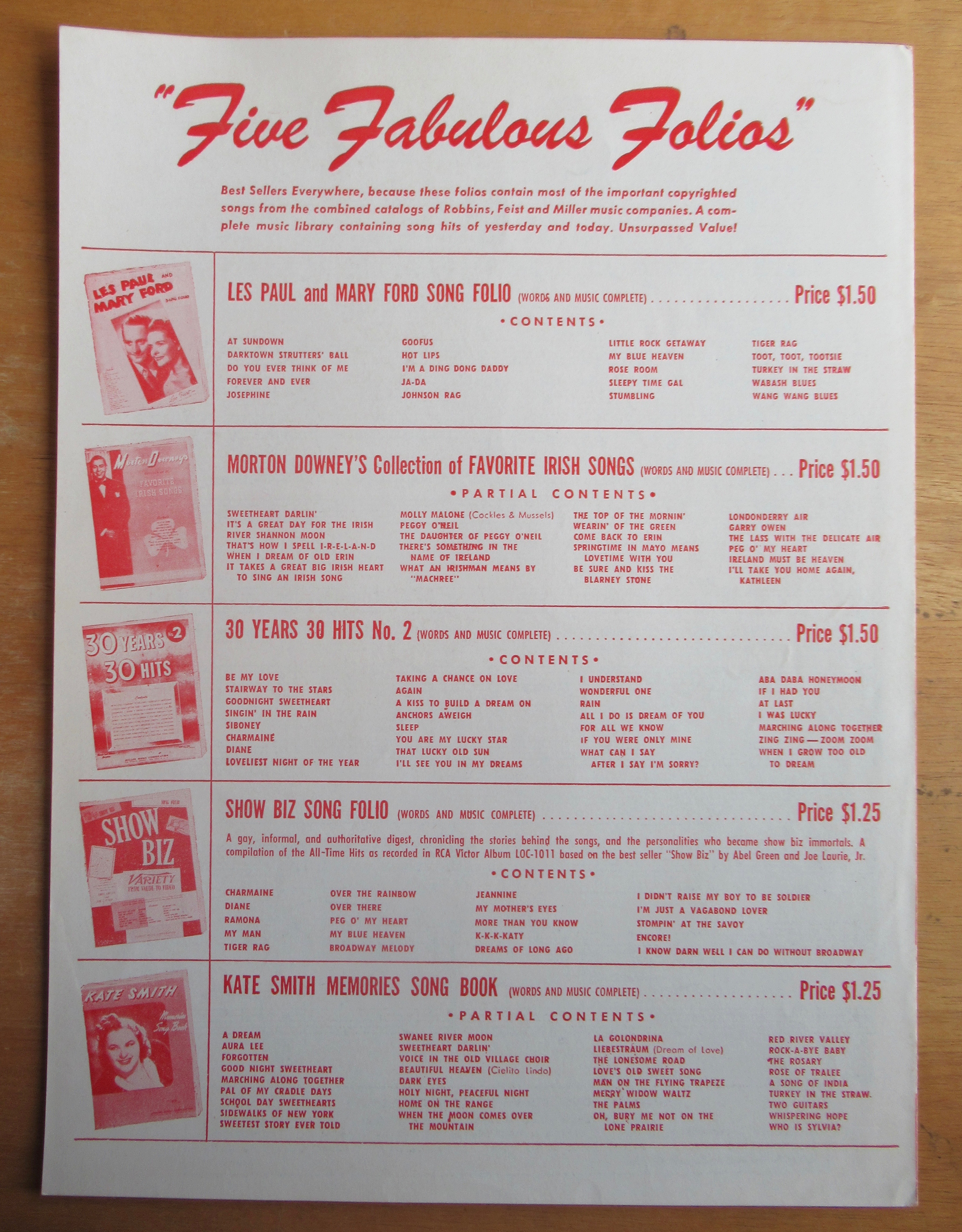 Sheet Music For 1957 April Love P. Boone & S. Jones