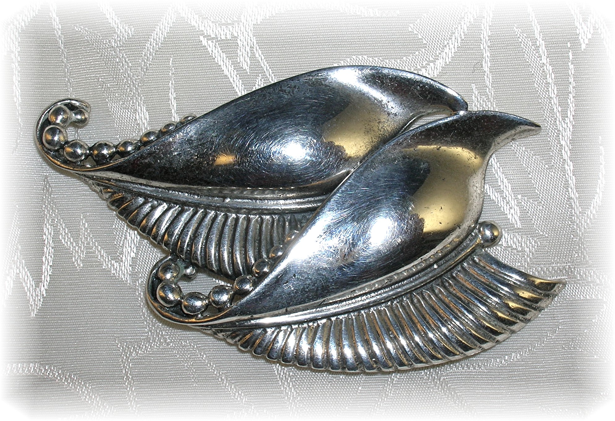 DANECRAFT Sterling Silver Leaf Brooch
