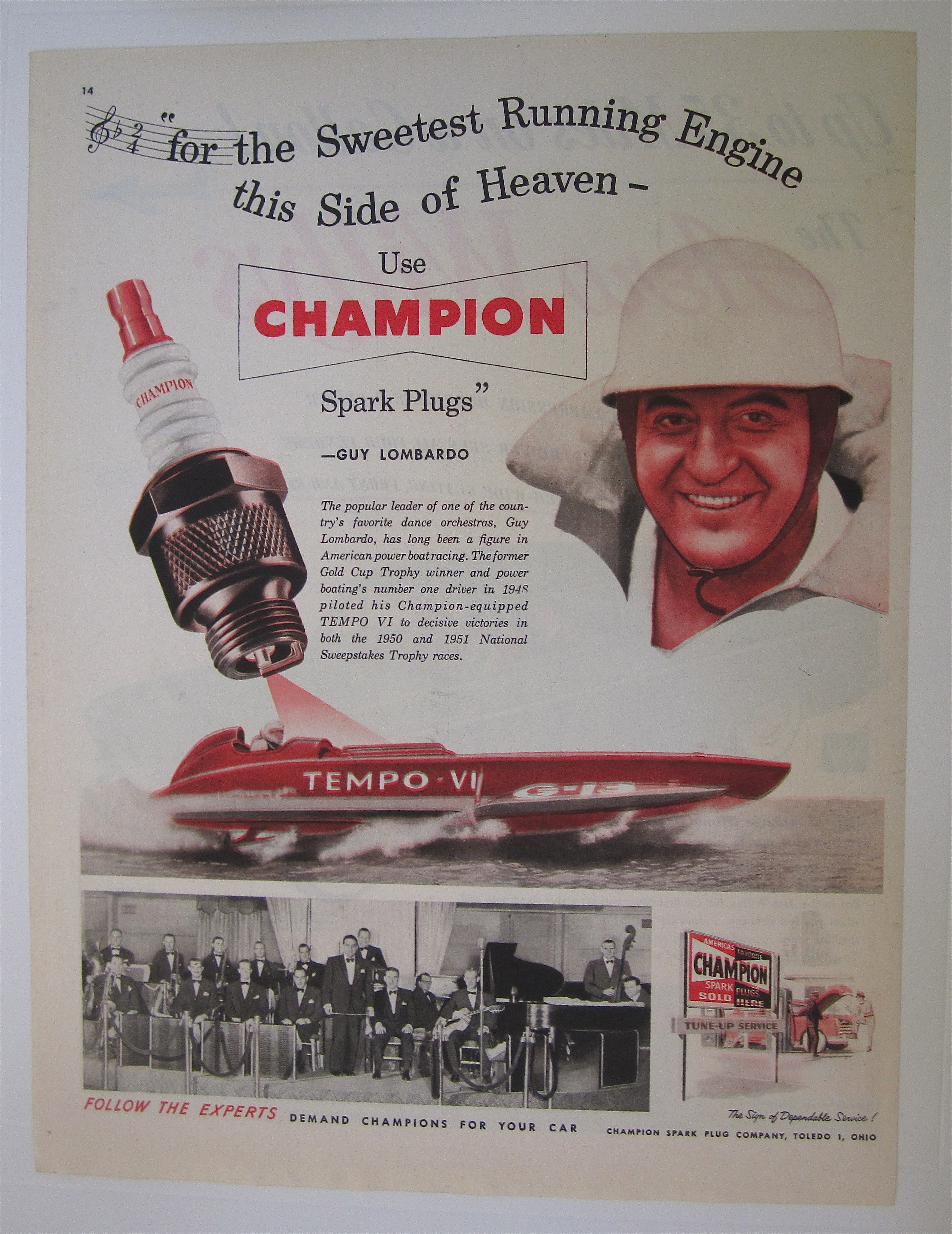 1952 Champion Spark Plugs w/ Guy Lombardo