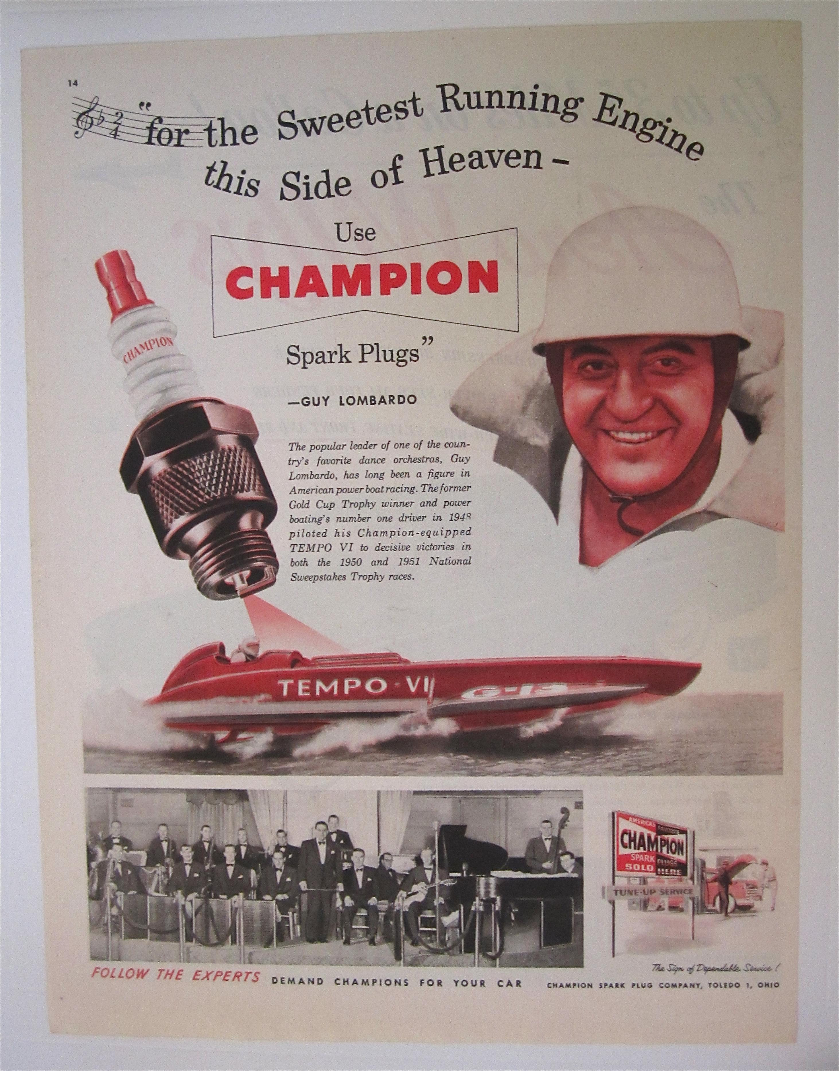 1952 Champion Spark Plugs w/ Guy Lombardo