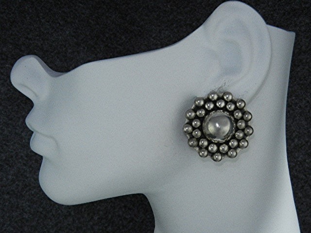 Taxco Mexico Sterling Silver Clip Earrings Dulce