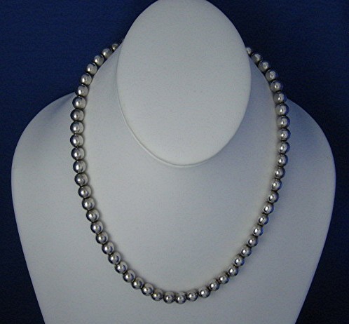 Necklace Sterling Silver 6mm Beads Taxco Mexico