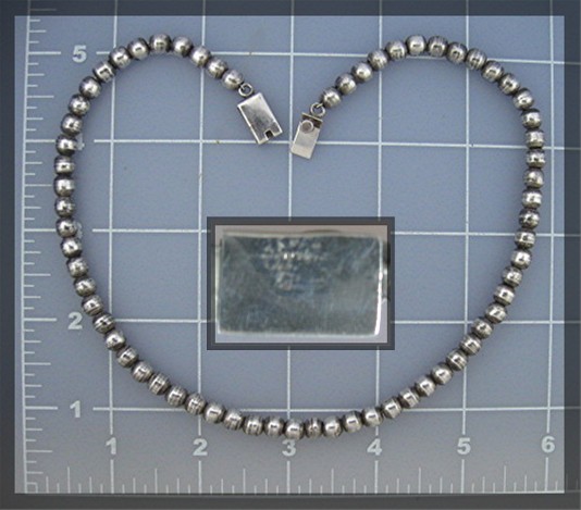 Necklace Sterling Silver 6mm Beads Taxco Mexico