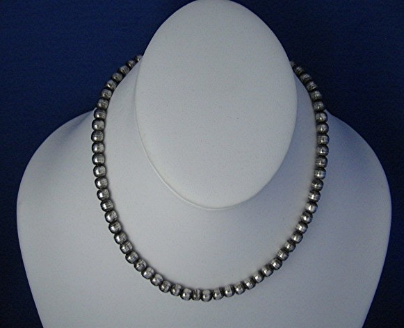 Necklace Sterling Silver 6mm Beads Taxco Mexico
