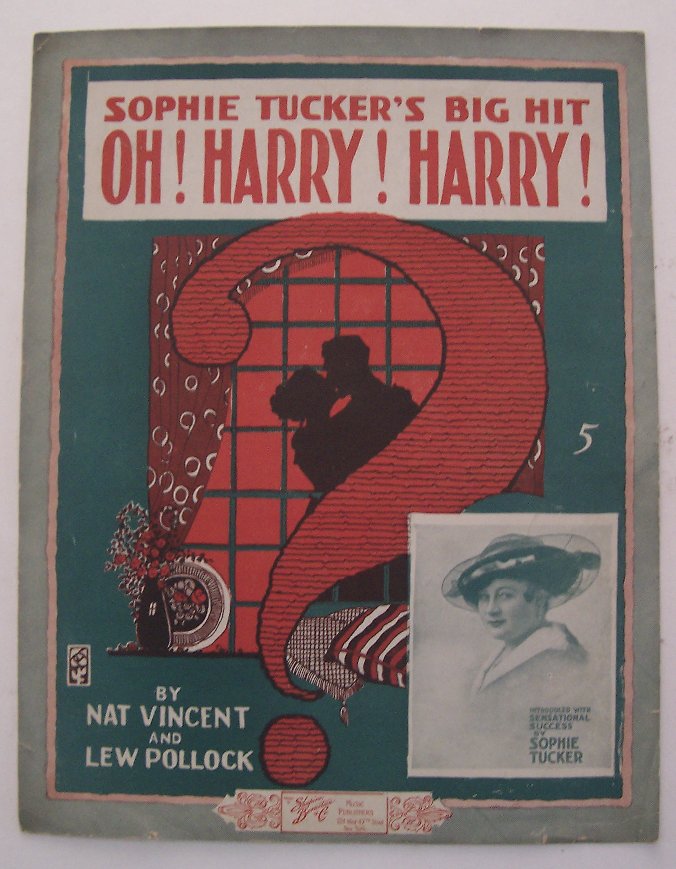 Sheet Music For 1918 Sophie Tucker's Big Hit