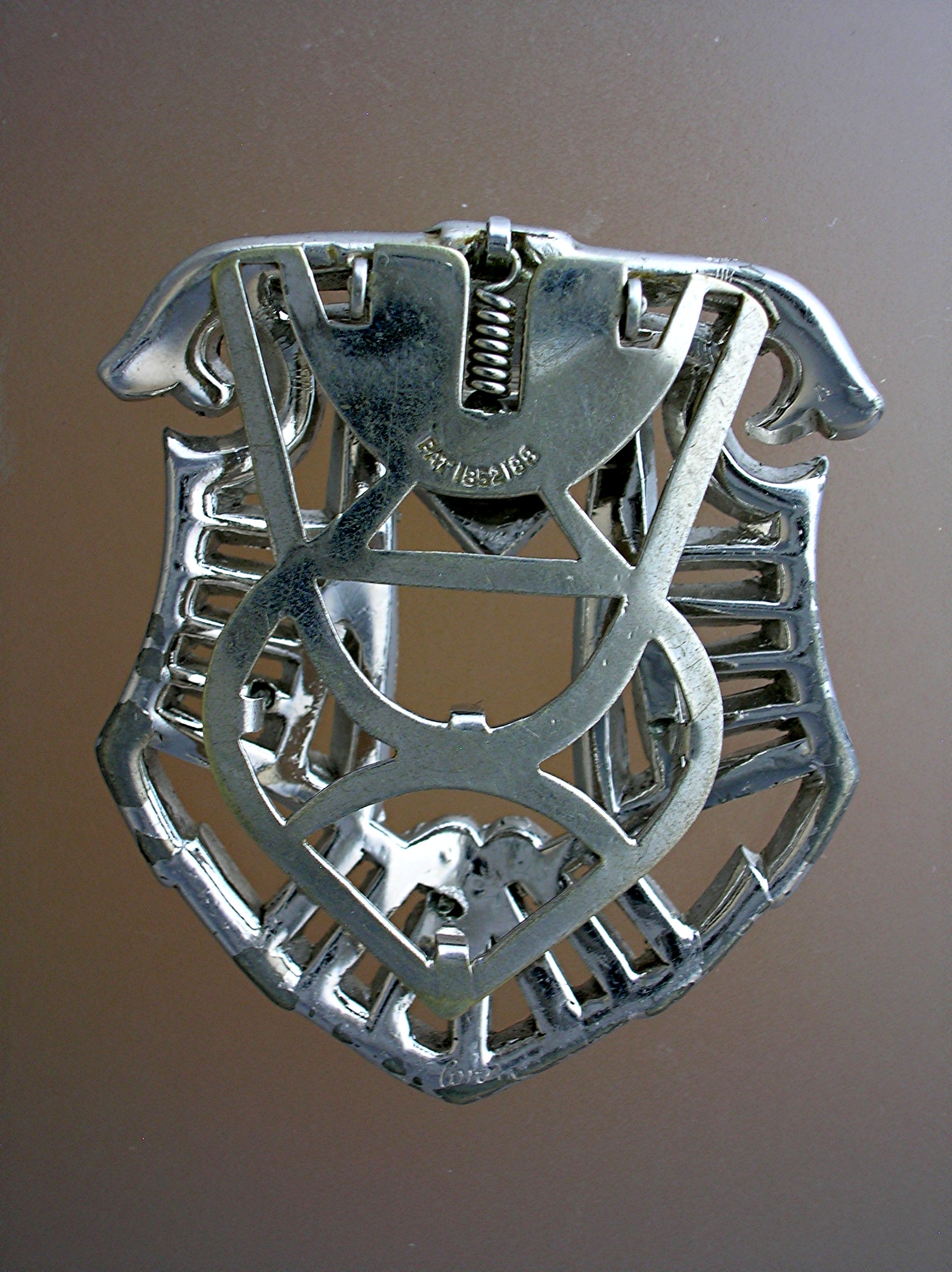 Dress Clip 50s Rhinestone Silvertone