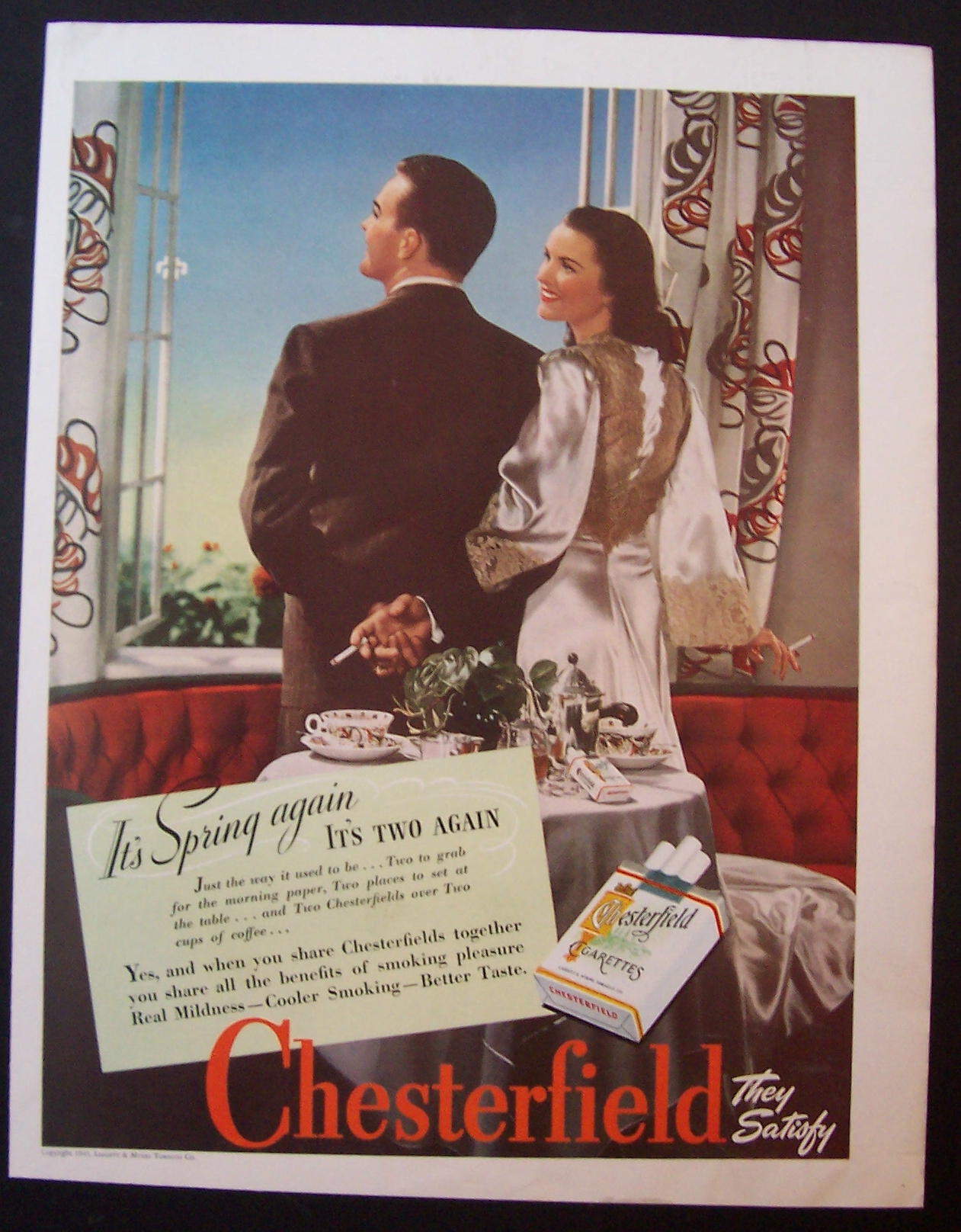 1945  Chesterfield  Cigarettes