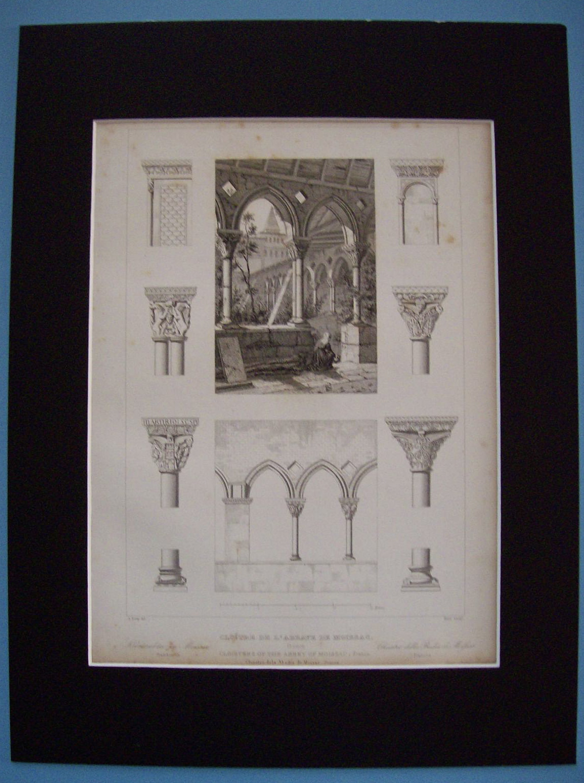 Cloitre De L'Abbaye De Moissac (1852 Lithograph)
