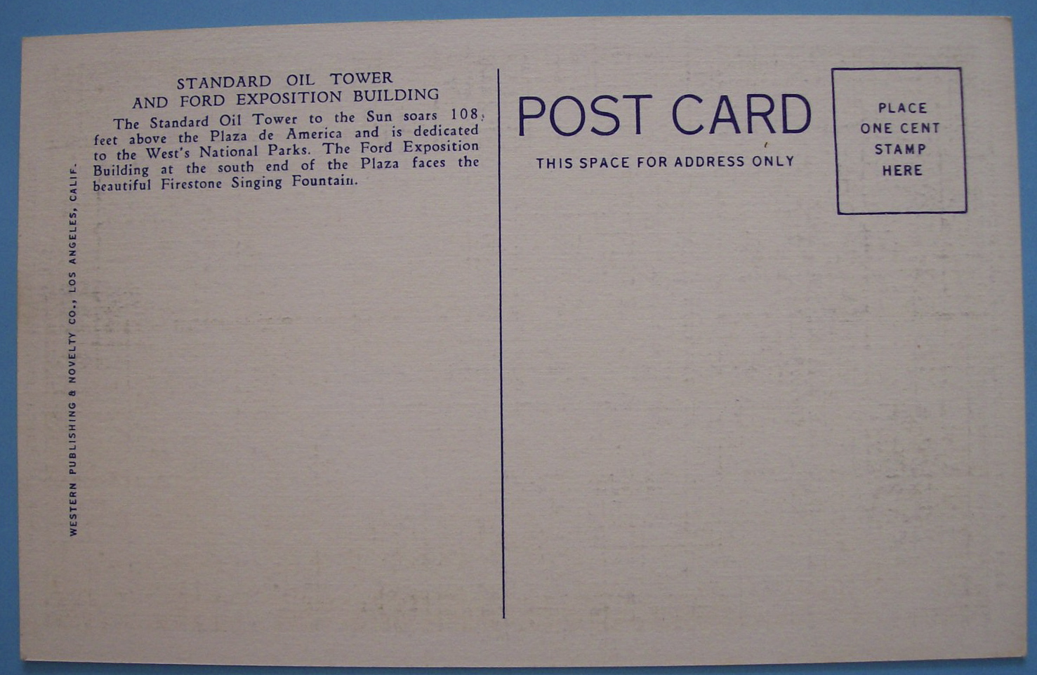 Standard Tower & Ford Bldg Postcard-Calif./Pacific Expo