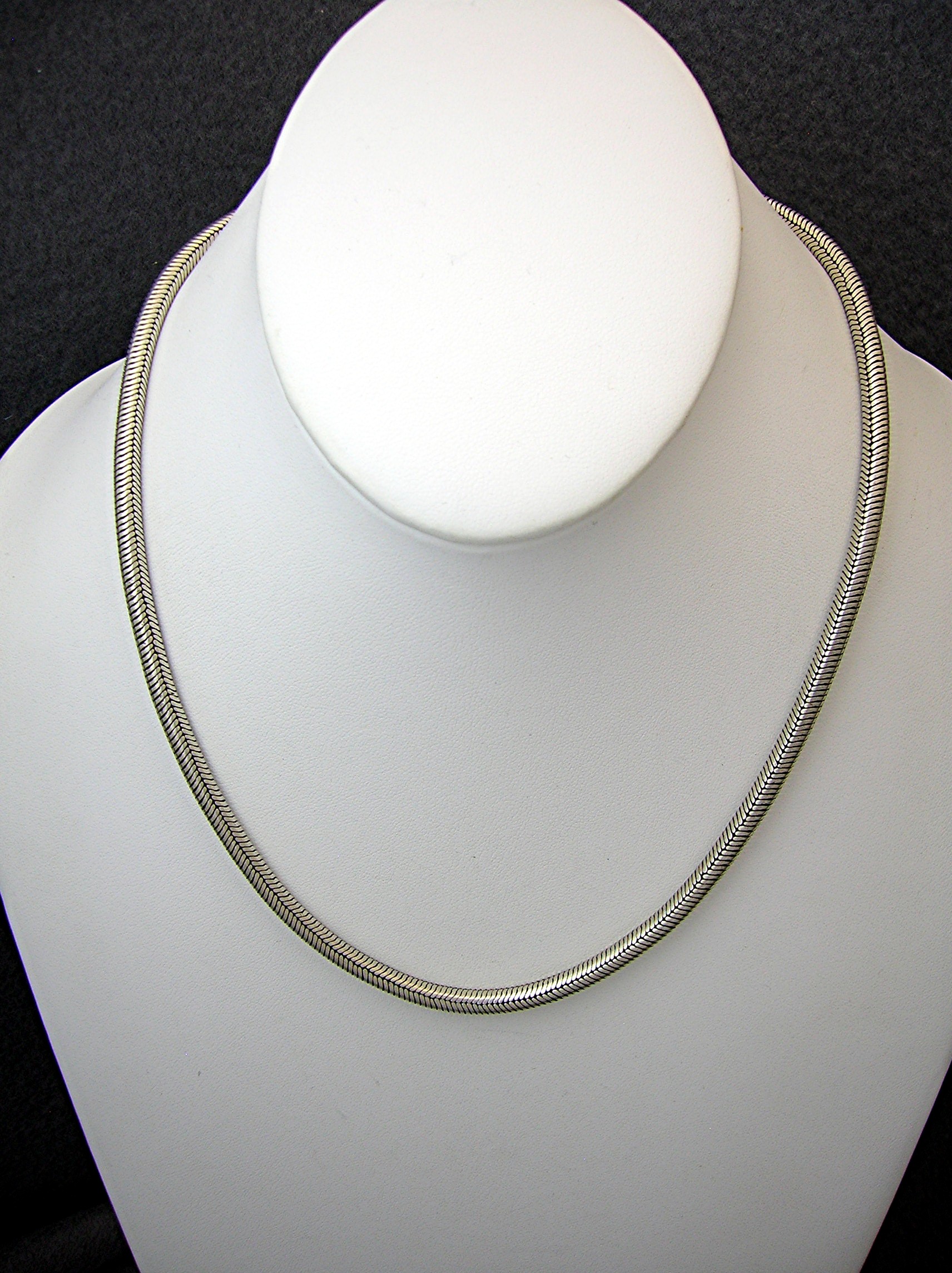 Sterling Silver Snake Chain Hook Clasp