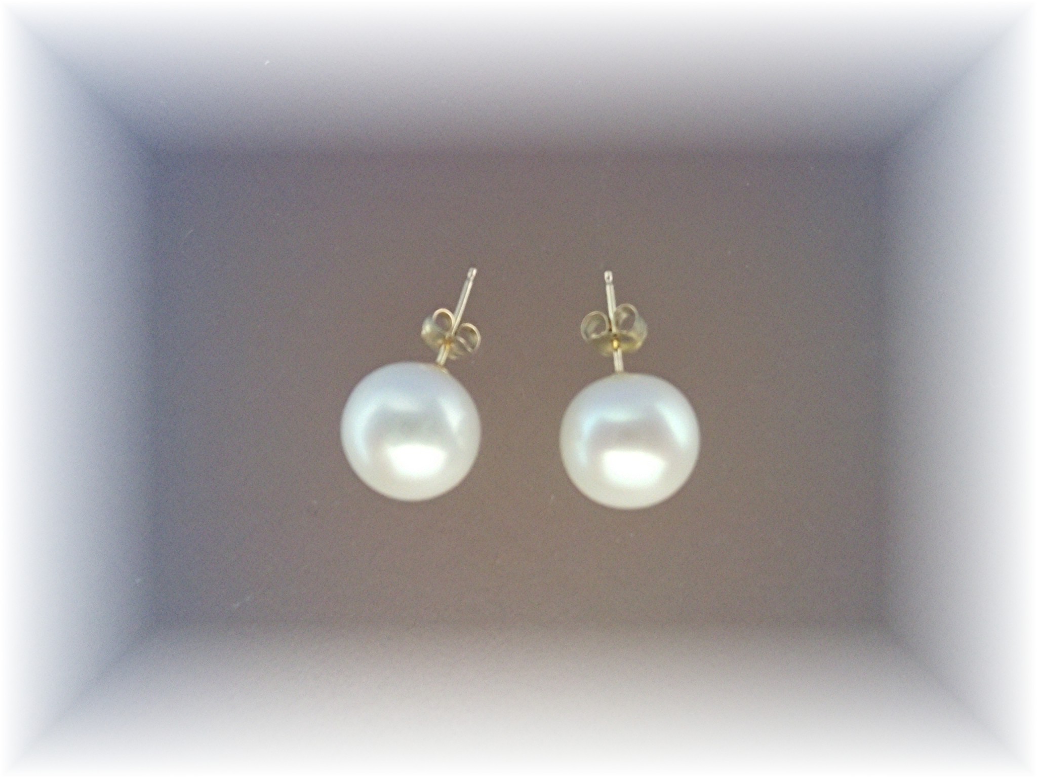 Earrings 14K Gold Cultured 11mm Pearl Stud Macys