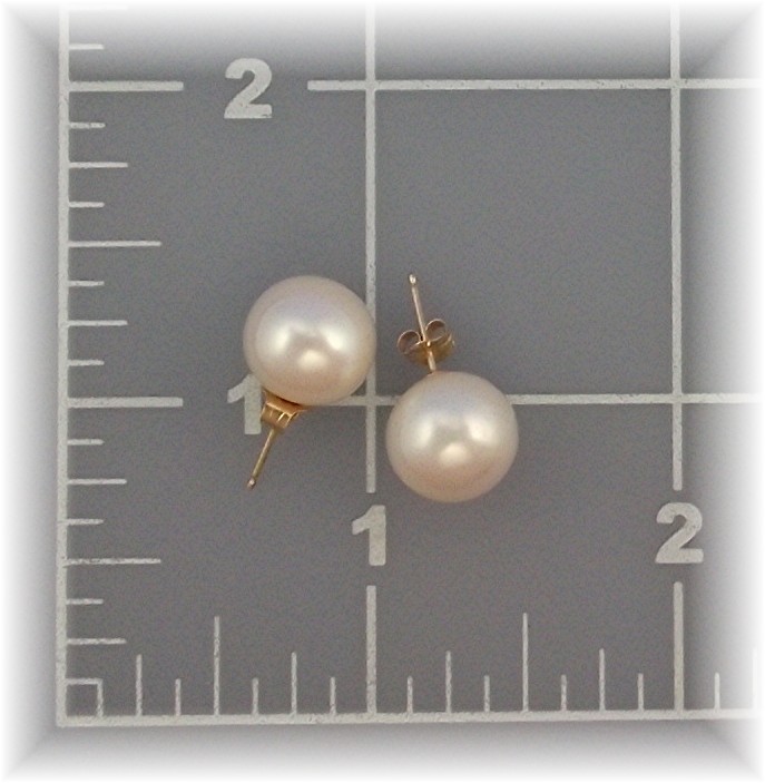 Earrings 14K Gold Cultured 11mm Pearl Stud Macys