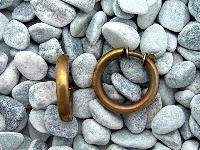 Brass Springback Hoop Earrings Germany