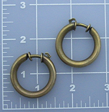 Brass Springback Hoop Earrings Germany