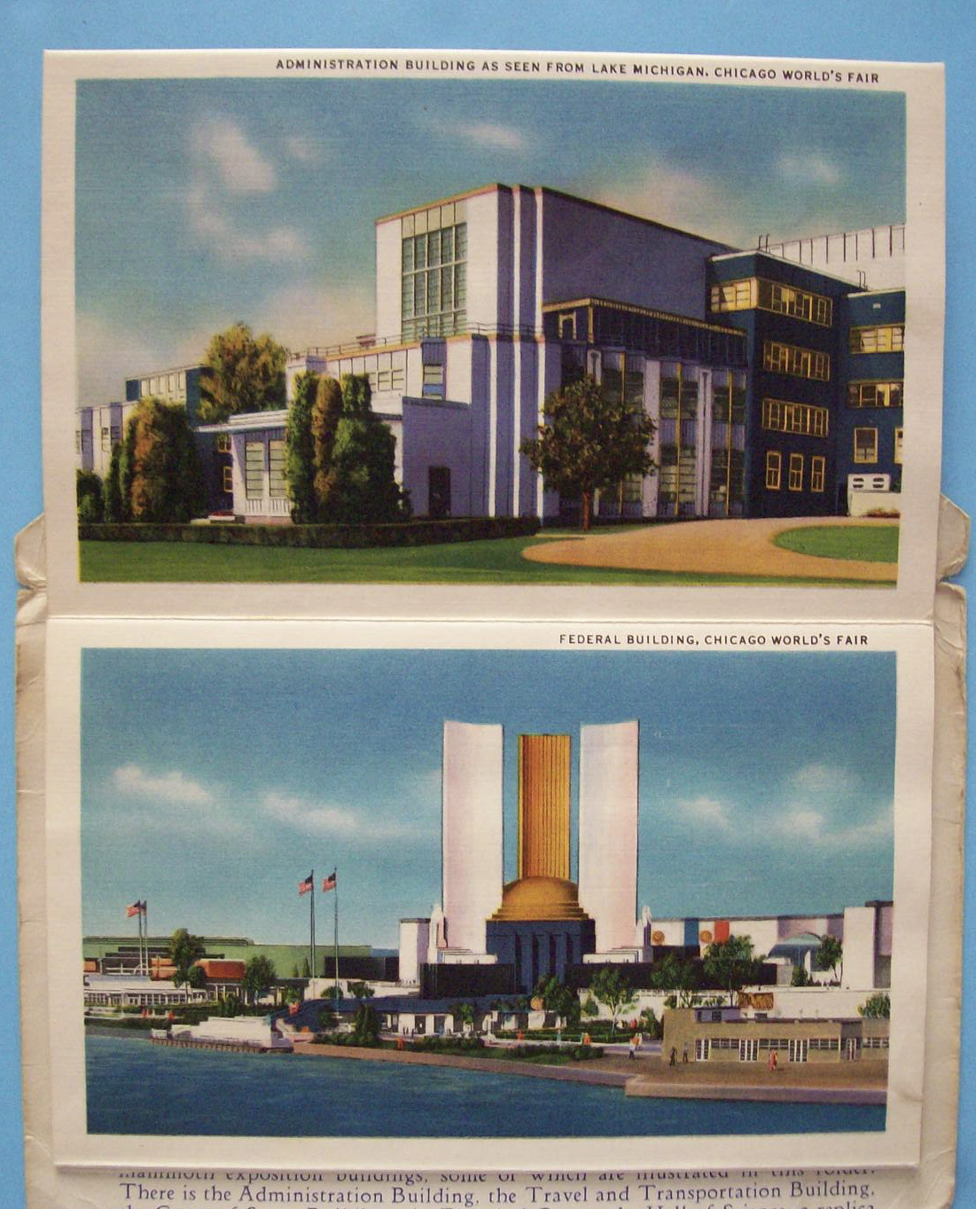 Travel Building Postcard Folder (Century Of Progress)