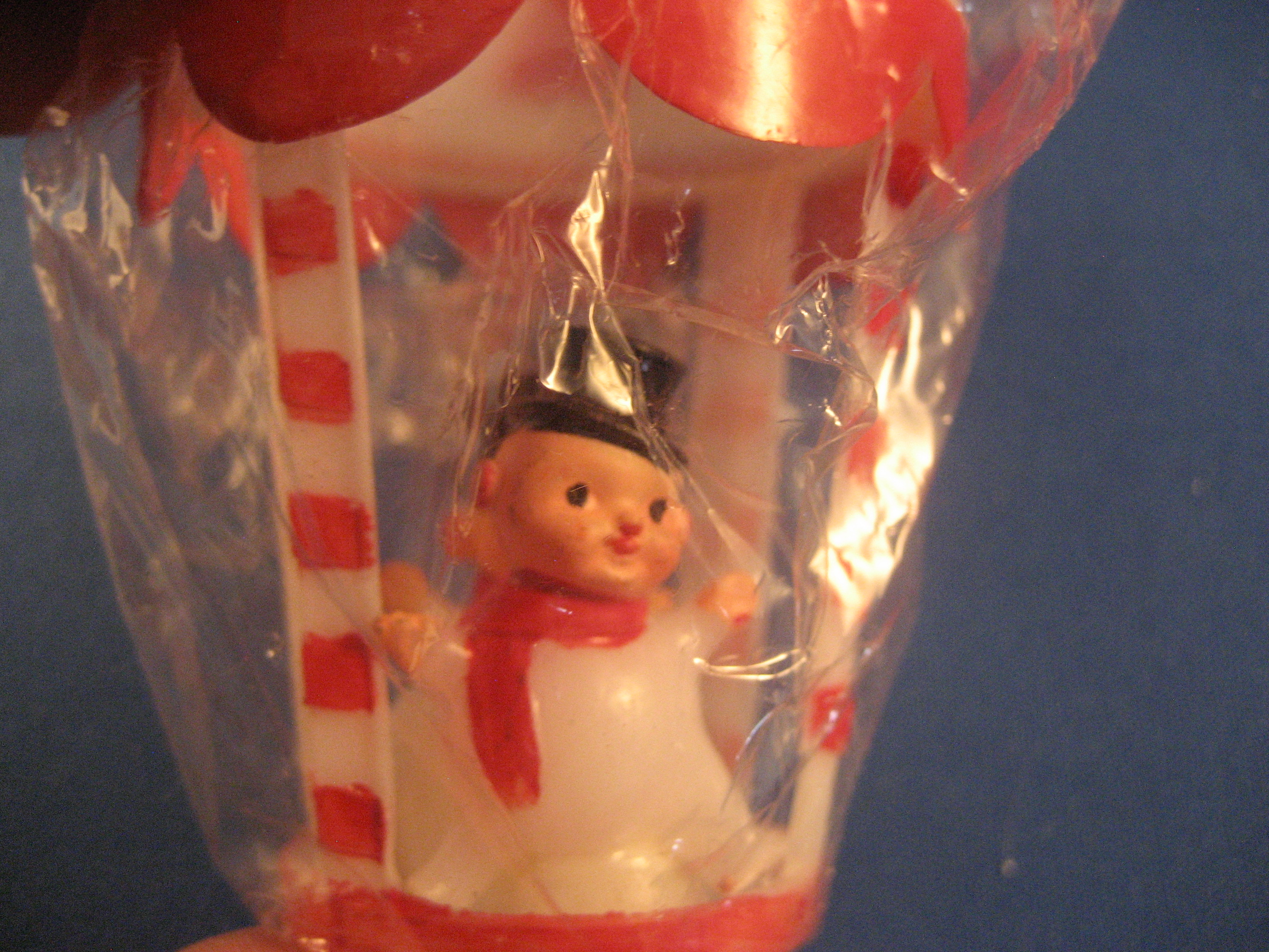 Plastic Snowman Merry Go Round Ornament