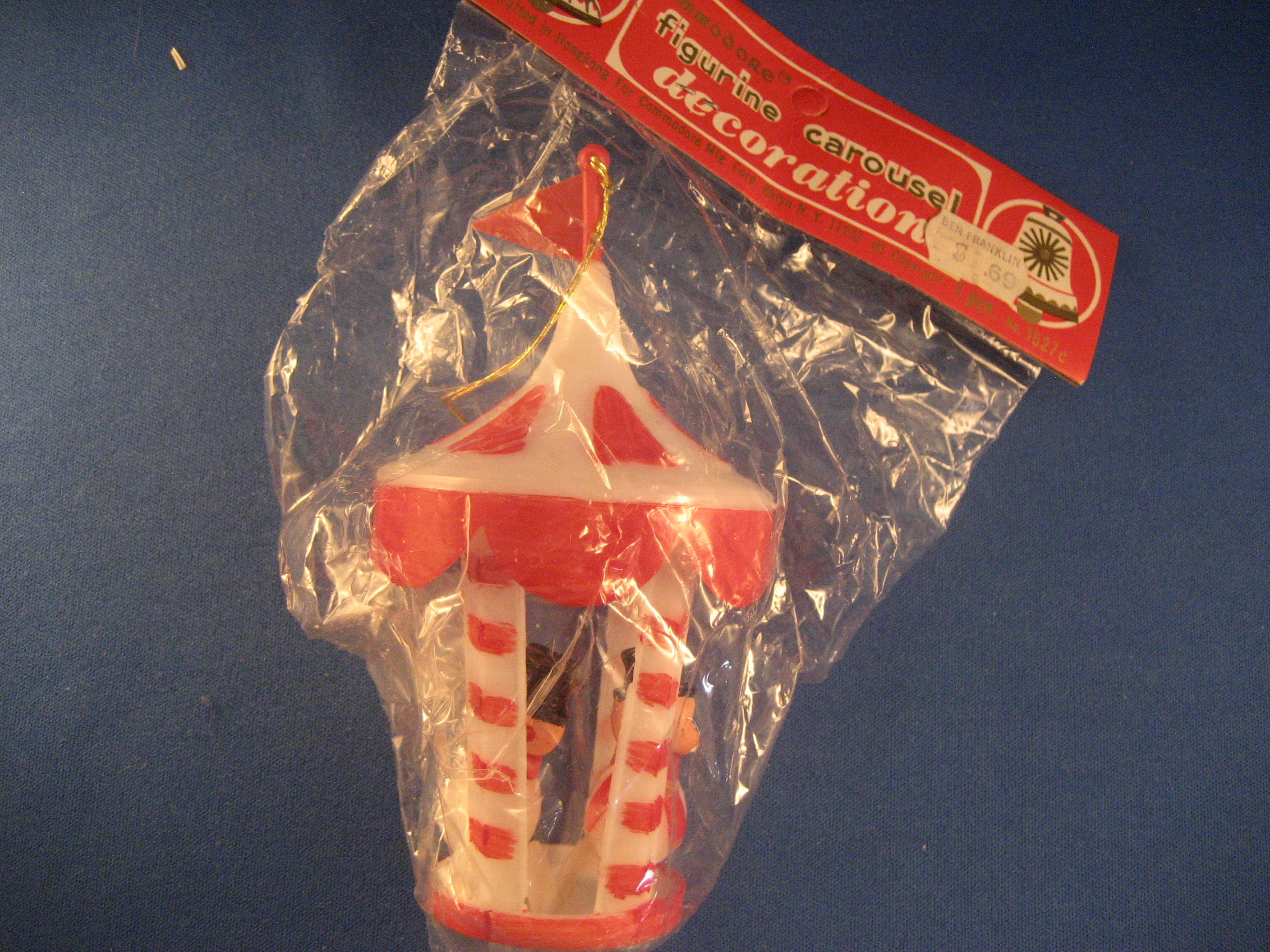 Plastic Snowman Merry Go Round Ornament
