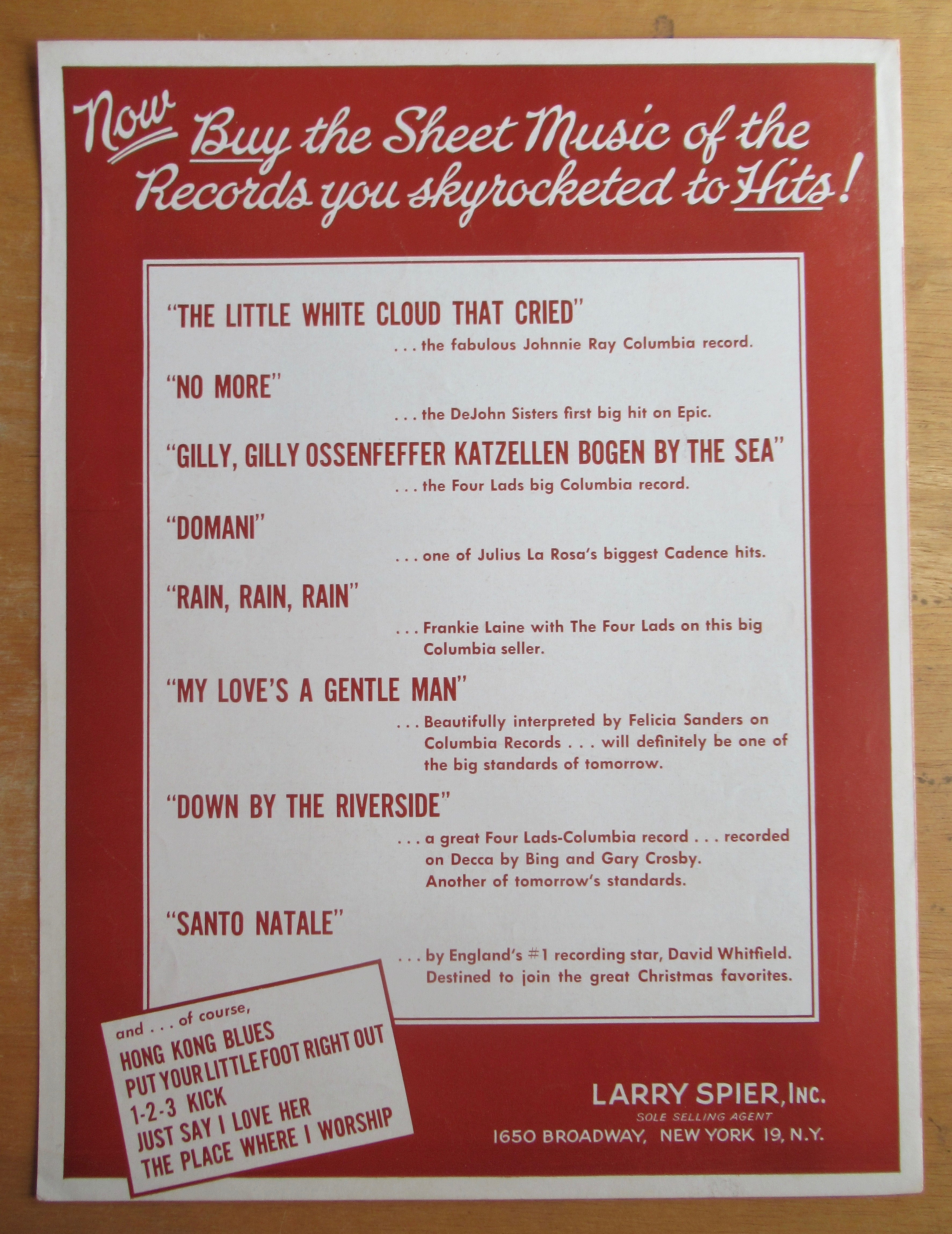 Sheet Music For 1955 Moments To Remember