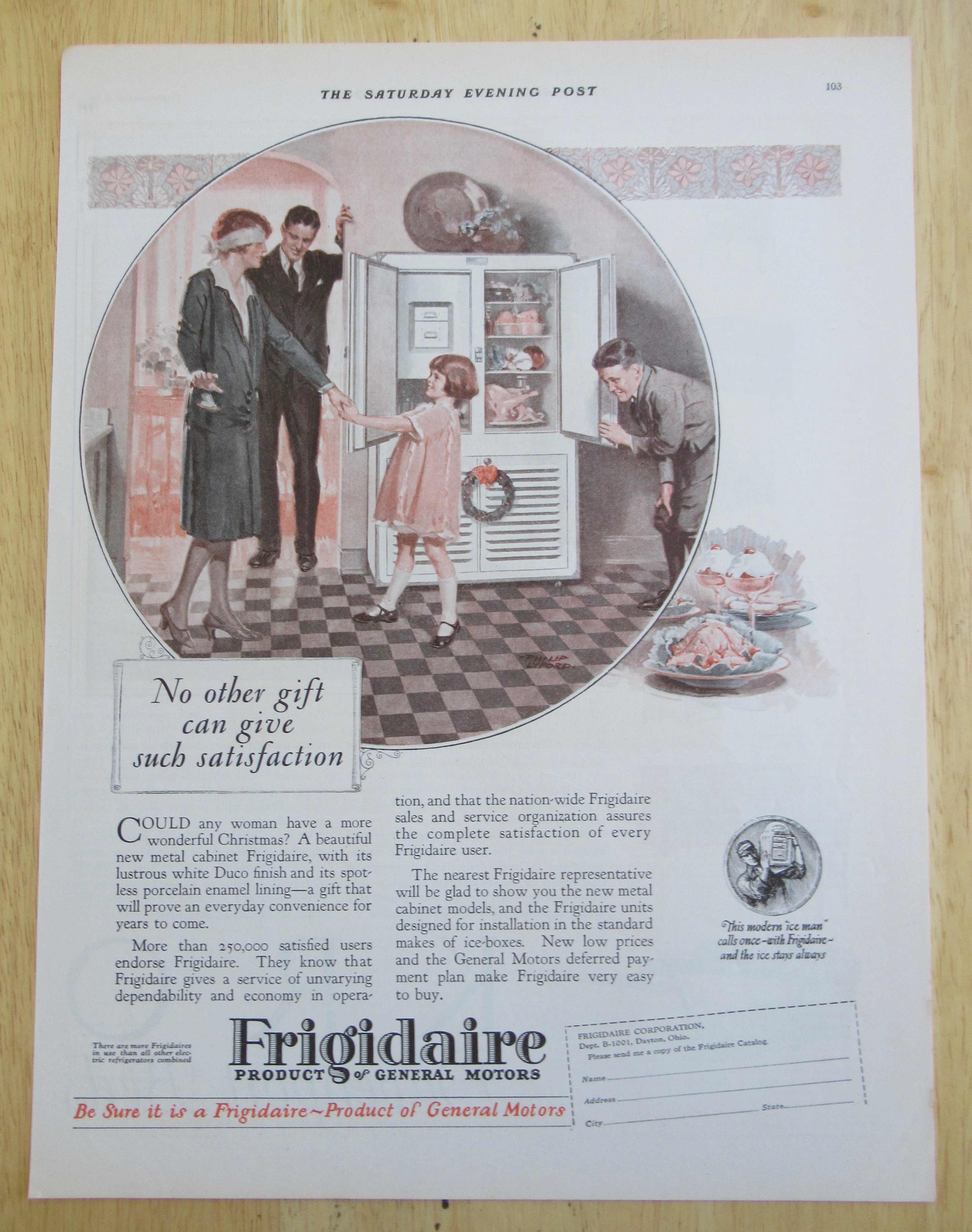 1926 General Motors Frigidaire with Mom Blindfolded