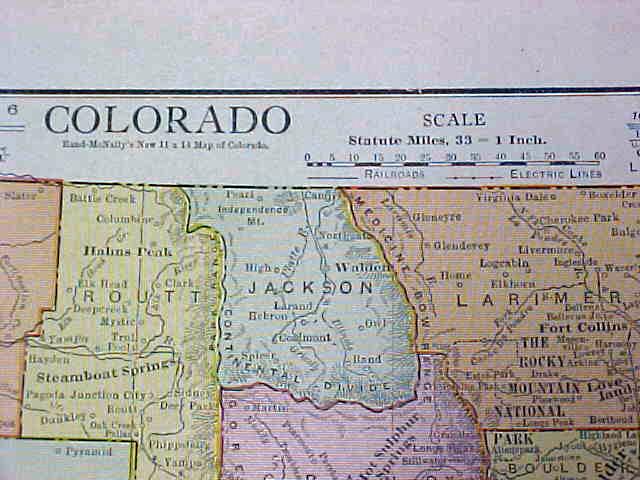 Antique Map New Mexico Colorado 1917 Rand McNally