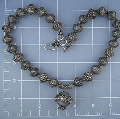 Necklace Sterling Silver Beads BALI 134 Grams