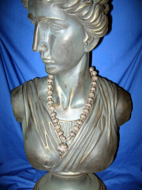 Necklace Sterling Silver Beads  BALI 134 Grams