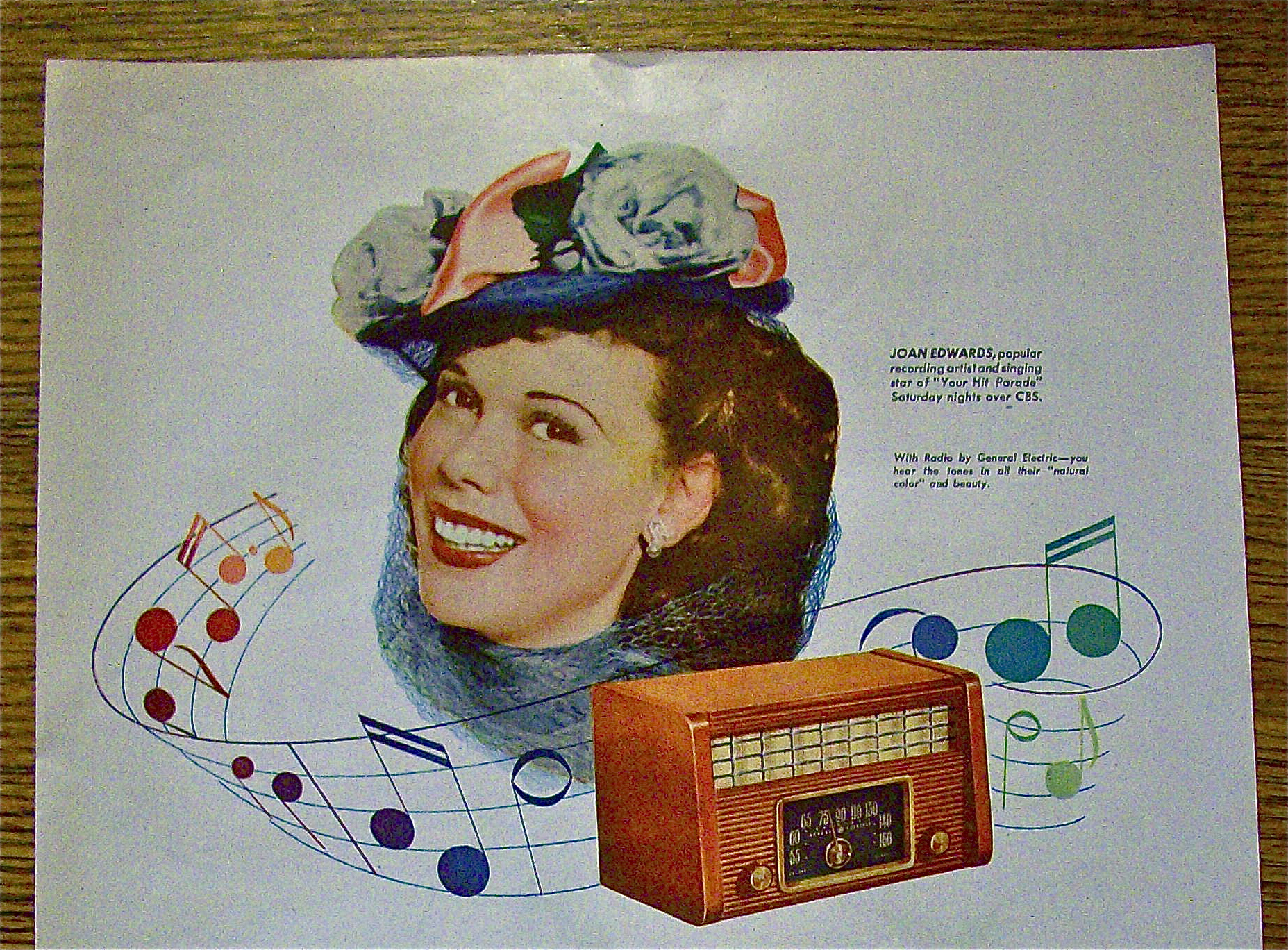1945 General Electric Radio with Joan Edwards