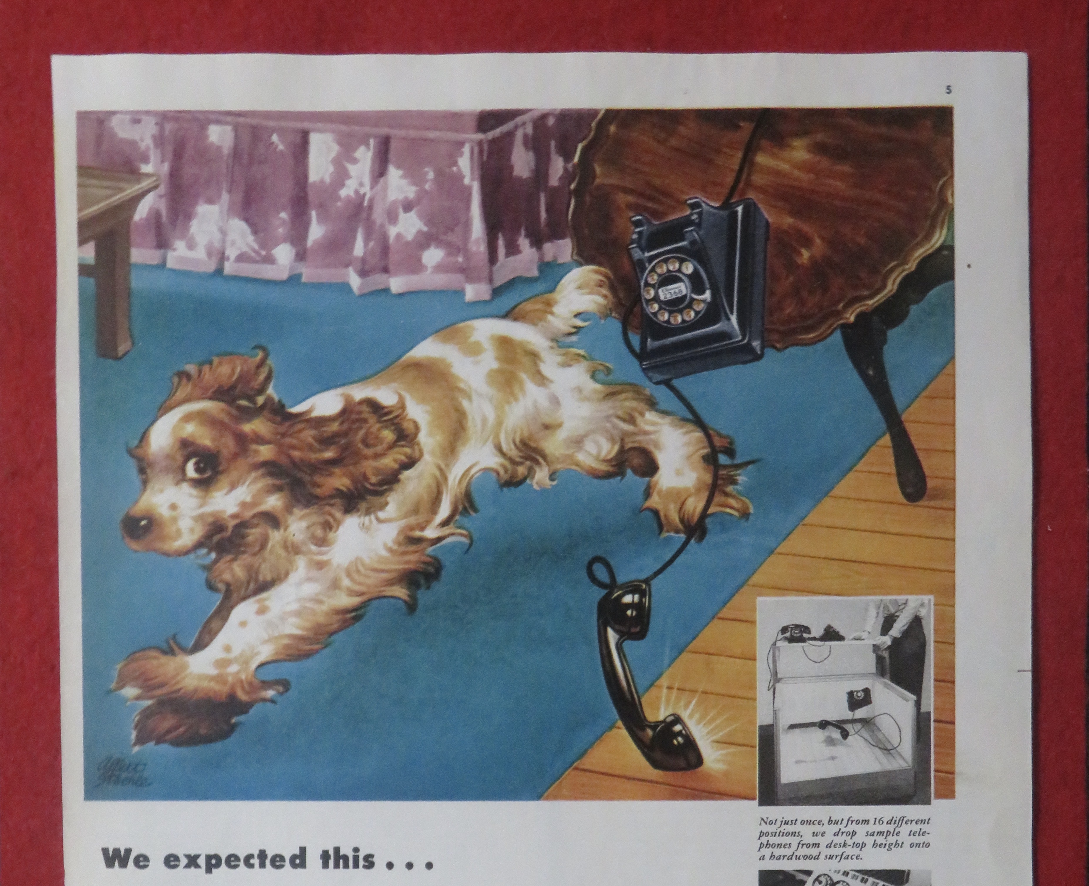 1948 Western Electric with Dog Knocking Down Table