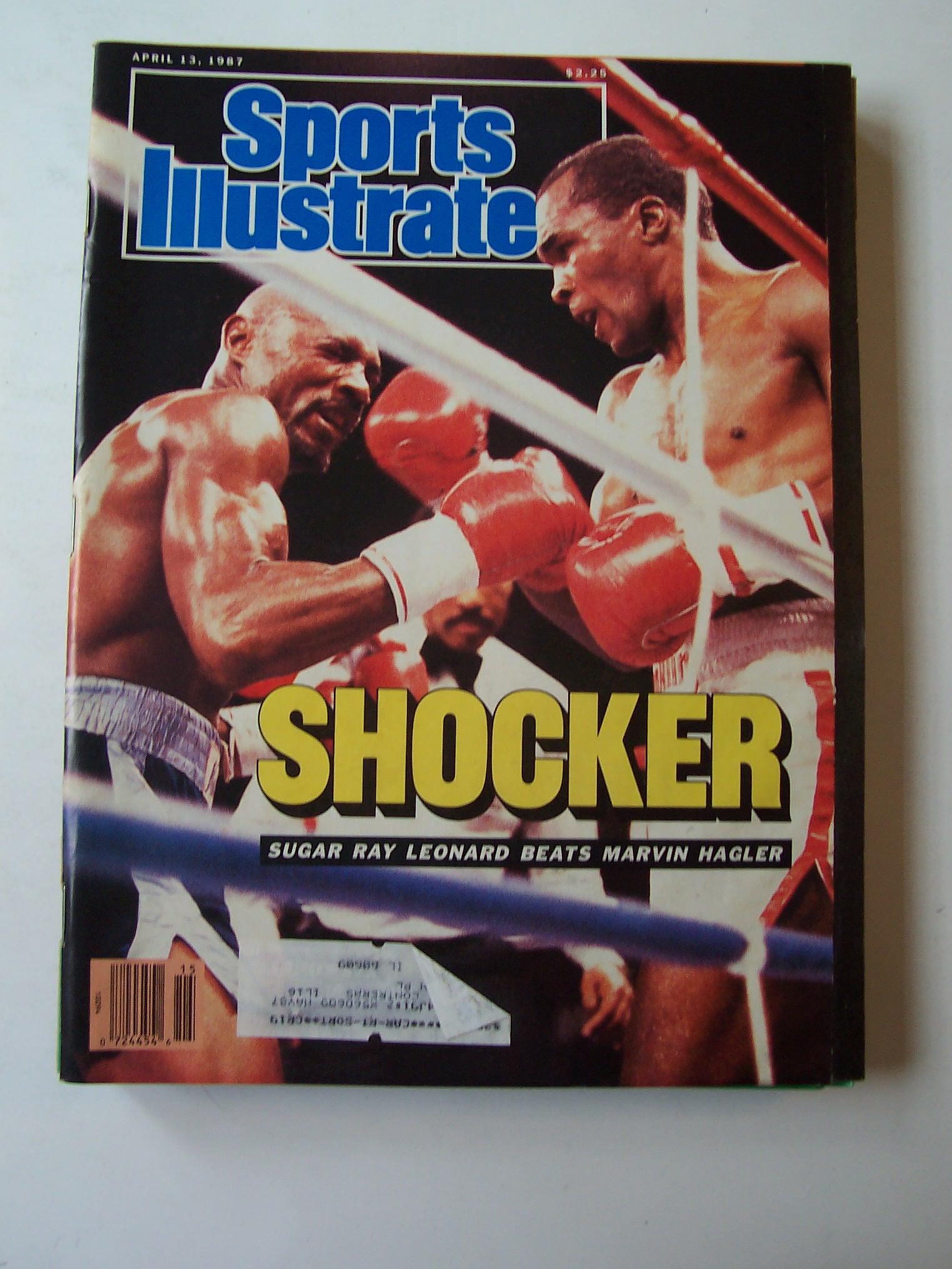 Sports Illustrated Magazine -April 13, 1987- Sugar Ray