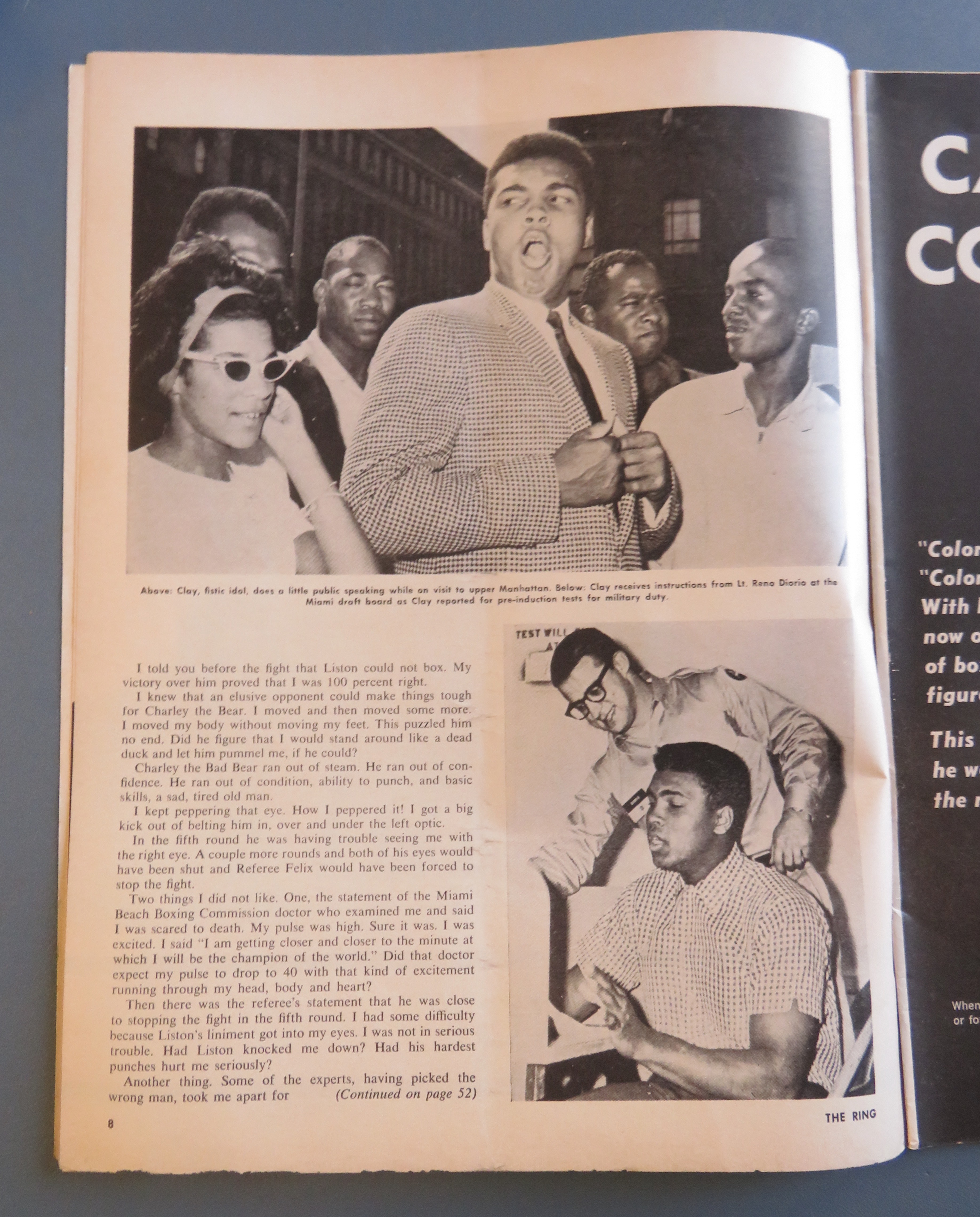 The Ring Magazine May 1964 I Predict By Cassius Clay