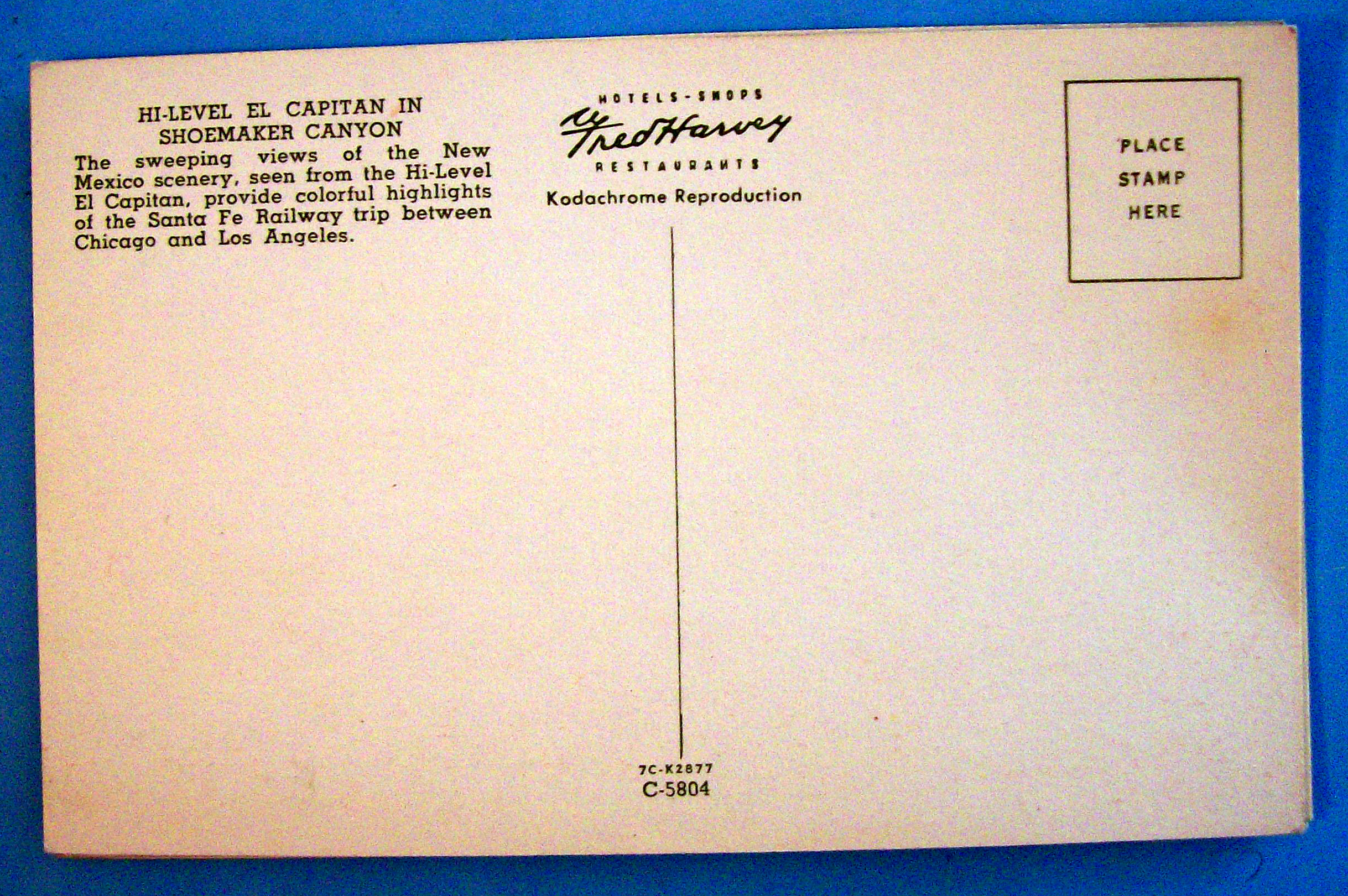 El Capitan in Shoemaker Canyon Postcard
