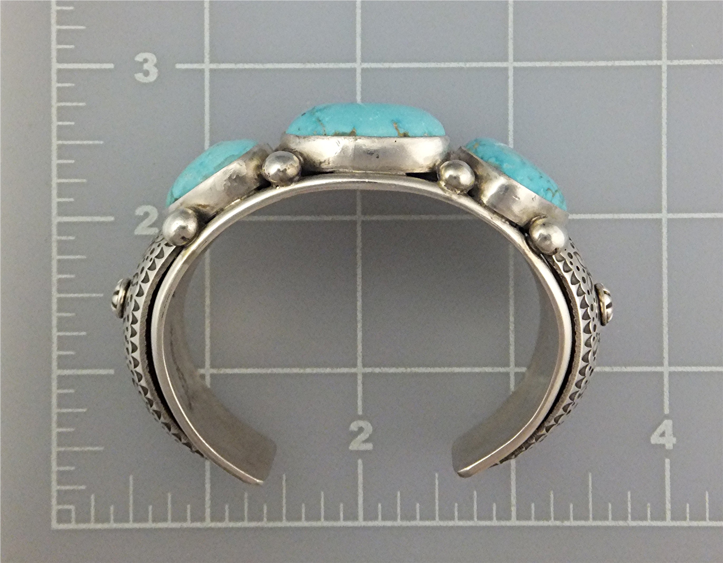 David Toutman Sterling Silver Kingman Turquoise Cuff