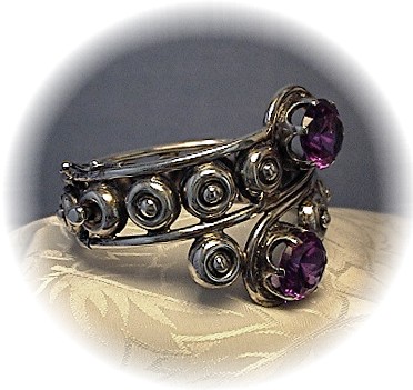 Taxco Mexico LOS BALLESTEROS Sterling Silver Amethyst