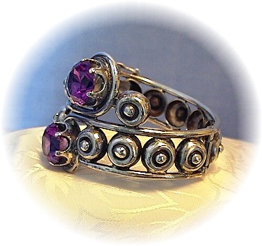 Taxco Mexico LOS BALLESTEROS Sterling Silver Amethyst