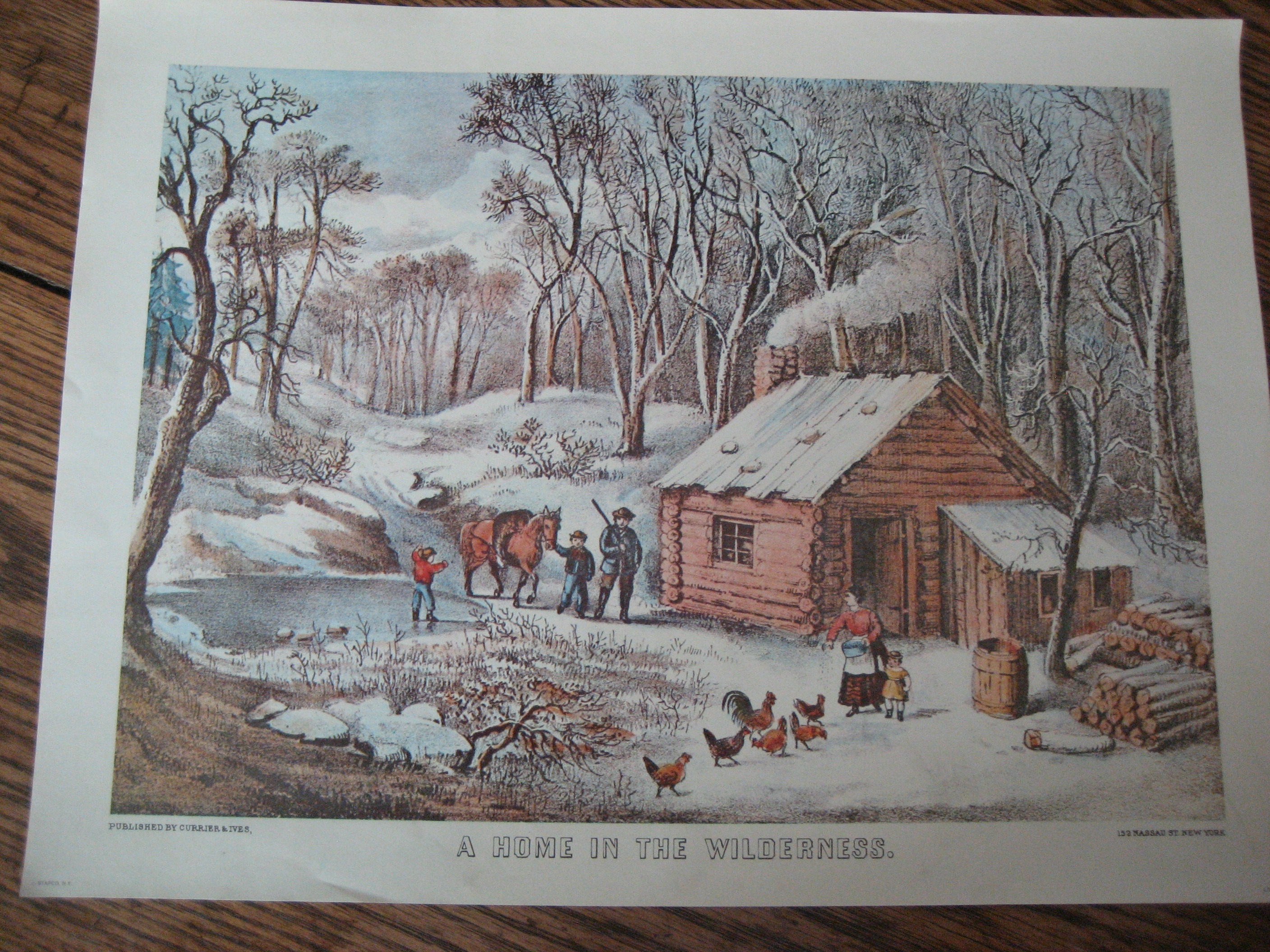 Currier & Ives A Home in the Wilderness