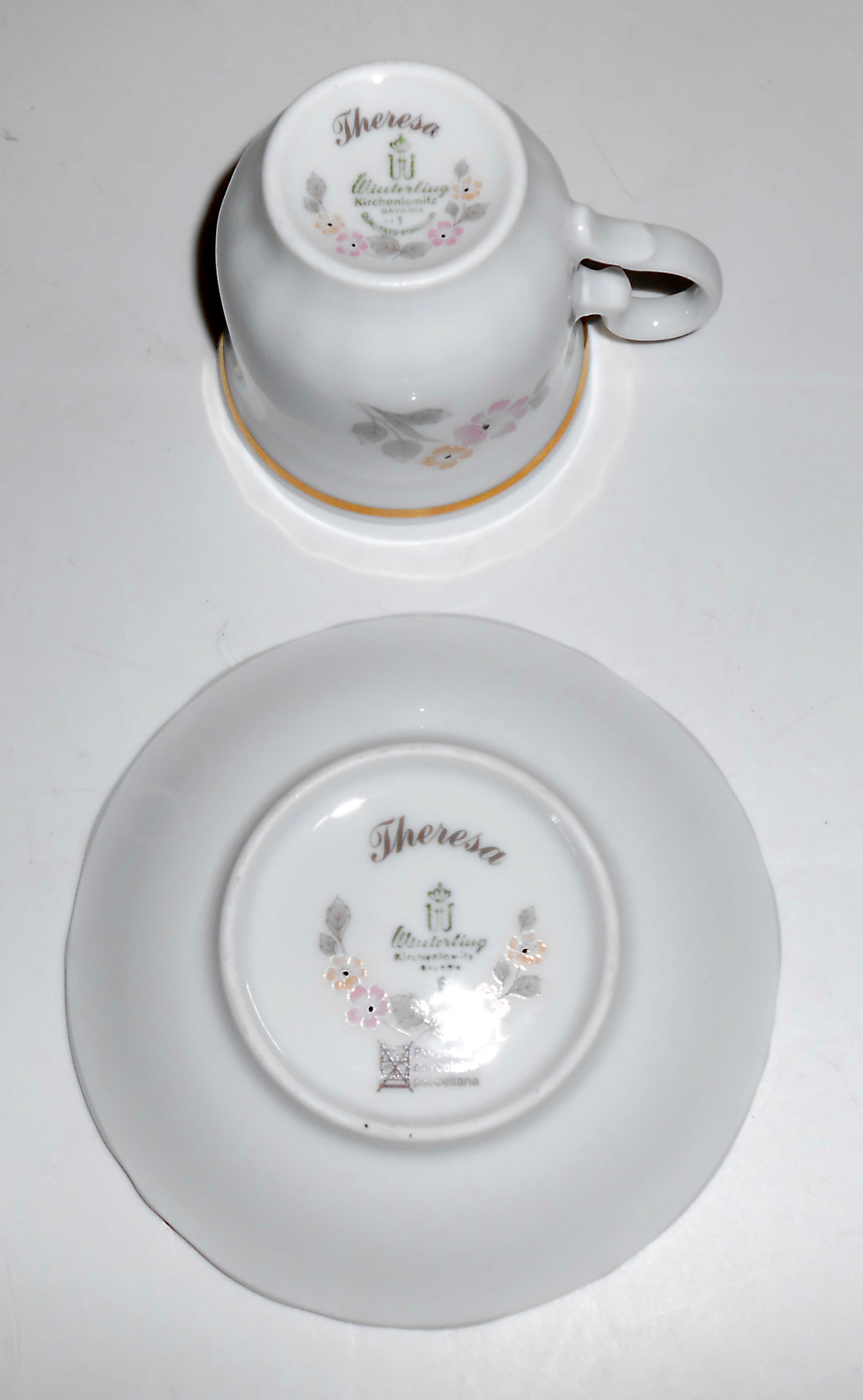 Winterling Porcelain China Theresa Demi Cup/ Saucer Set