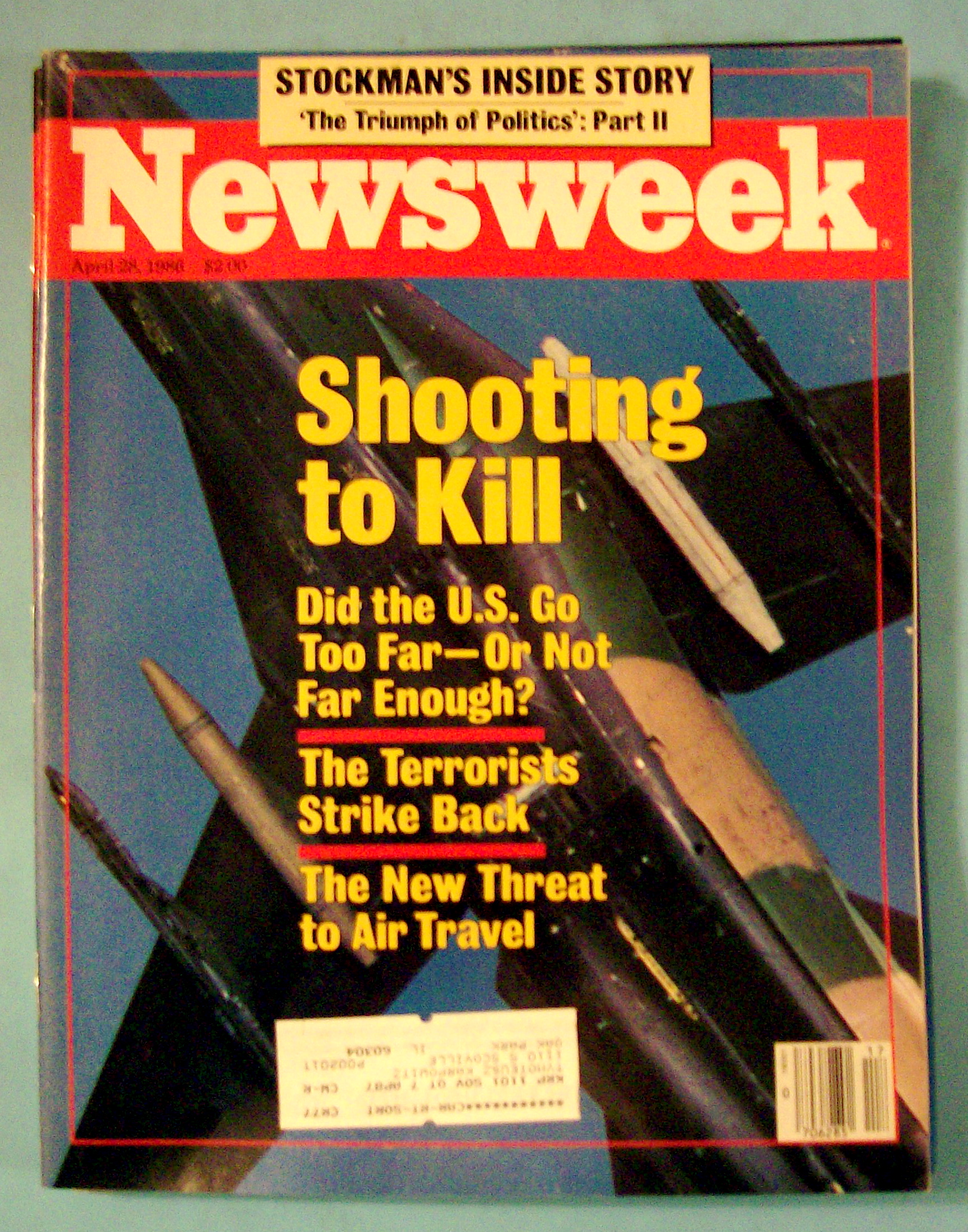Newsweek Magazine - April 28, 1986 - Shooting To Kill