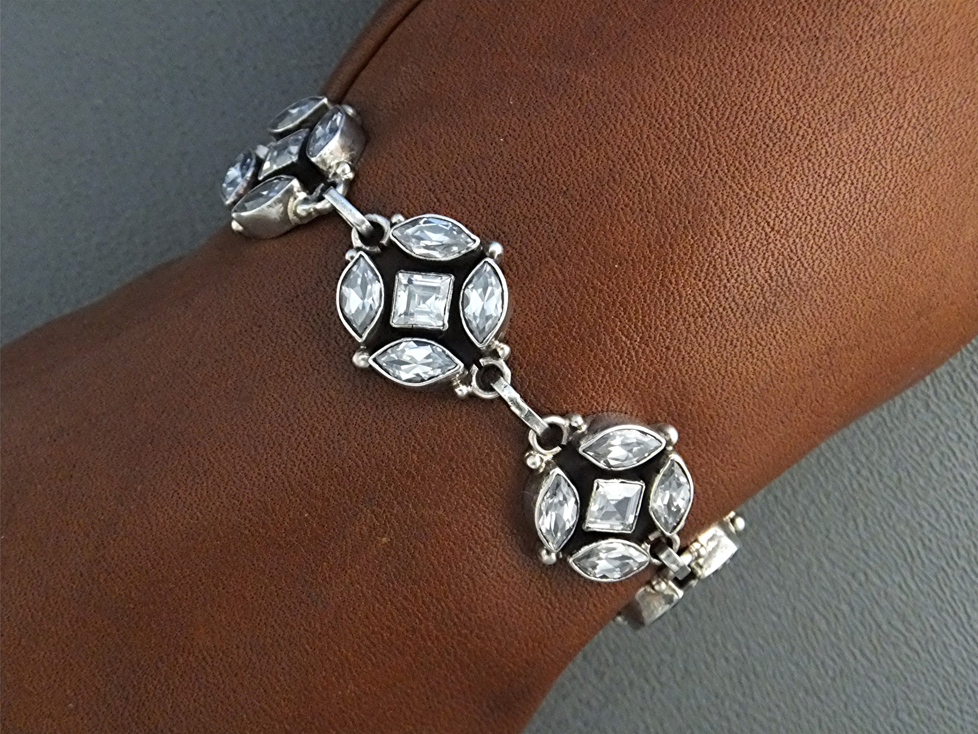 Bracelet Sterling Silver Natural White ZIRON