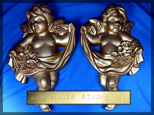 Cherub Angel Wall Plaques, 1966 Miller Studio