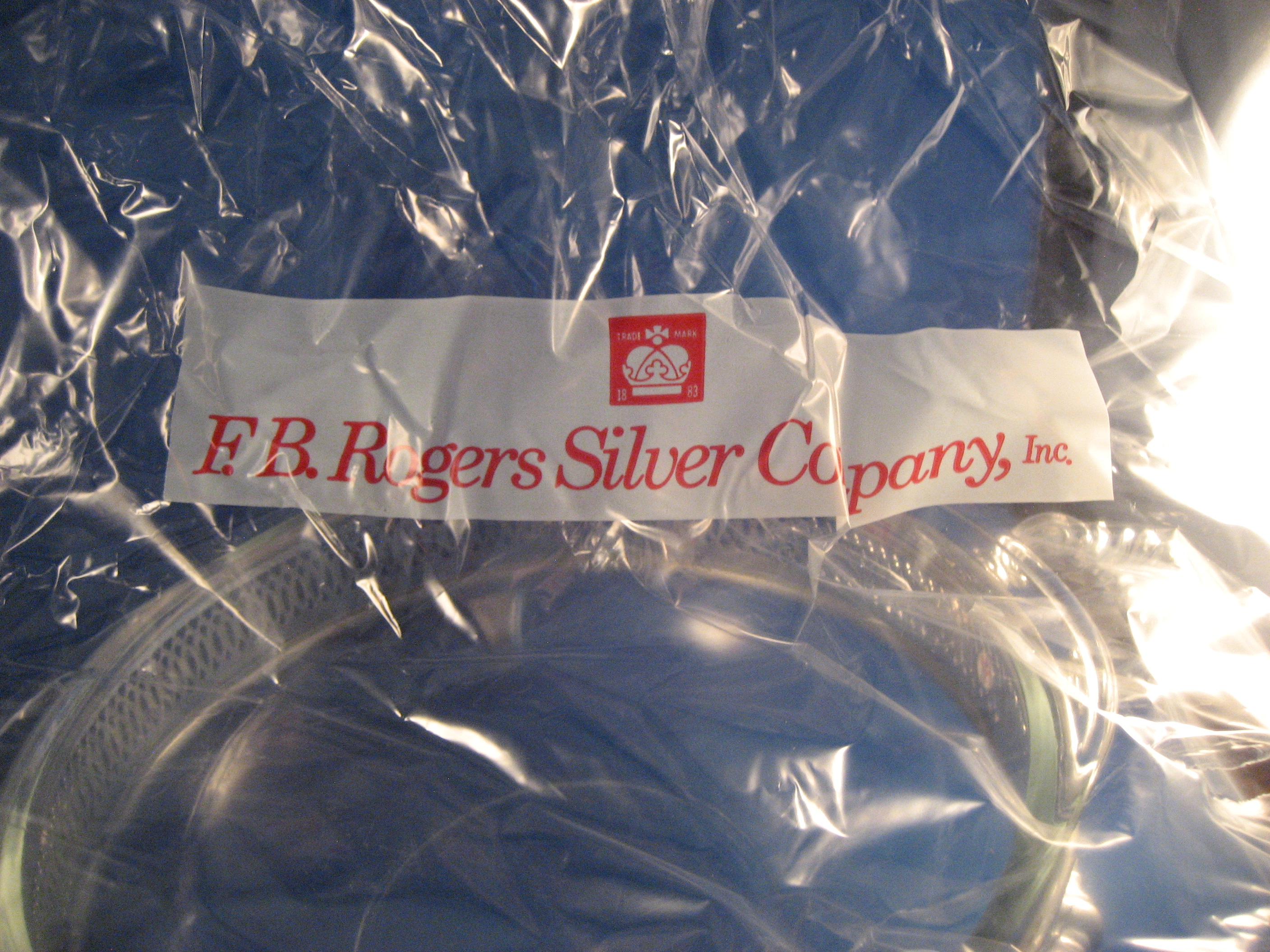 Silver Glass Lined Serving Dish