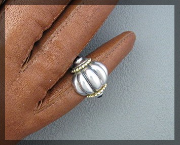 Ring Sterling Silver Gold  Black Onyx  Elli Margette
